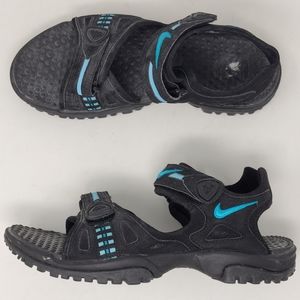 Nike ACG Strap Trail Sandals Women 310192-041 Black Blue Sports size 9 Vintage